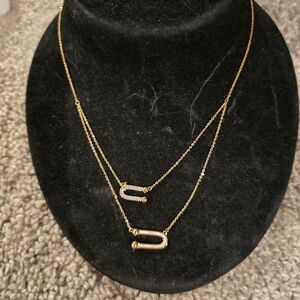 Elegant Gold Double Layer Necklace